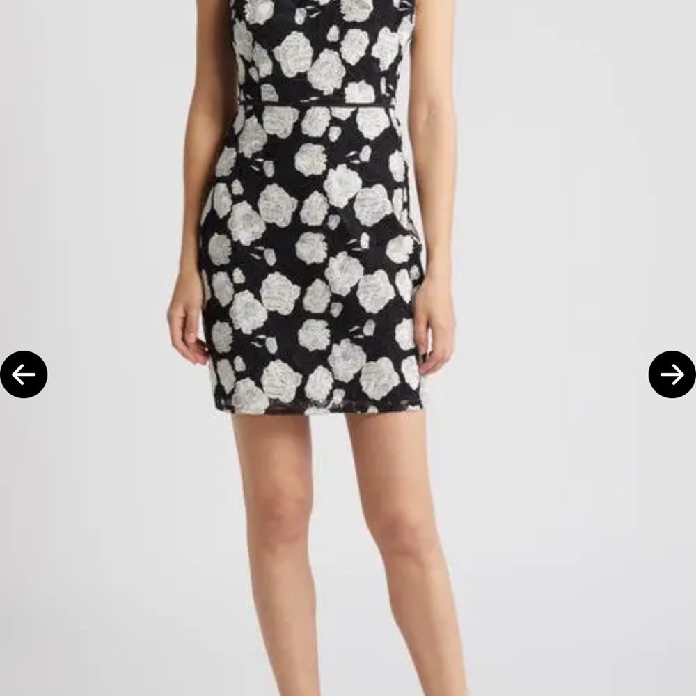 Sam Edelman Black and White Floral Mini Dress